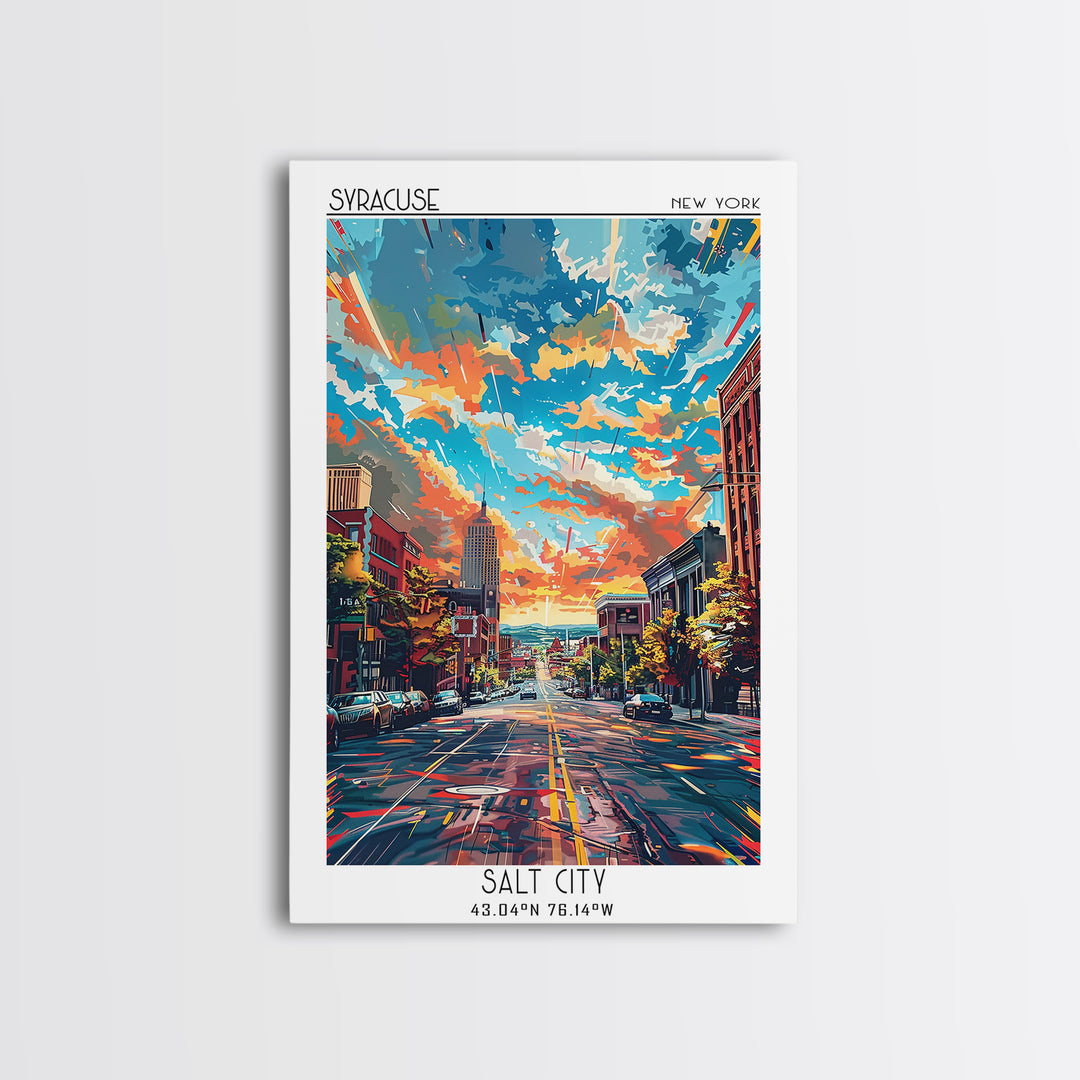 Syracuse Travel Poster, Canvas Print, City Travel Poster, Vintage City Poster, Vintage Travel Print, Poster Print, City Illustration