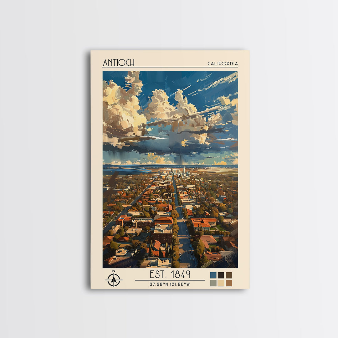 Antioch Travel Poster, Canvas Print, Poster Print, Travel Wall Art, Retro Wall Art, Vintage Poster, Travel Print, City Travel Poster