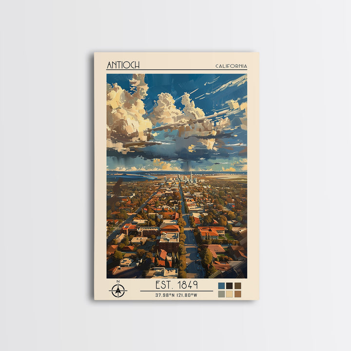 Antioch Travel Poster, Canvas Print, Poster Print, Travel Wall Art, Retro Wall Art, Vintage Poster, Travel Print, City Travel Poster