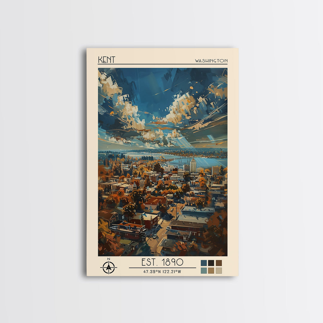 Kent Travel Poster, Canvas Print, Poster Print, Travel Wall Art, Minimalist Poster, City Travel Poster, Travel Decor, Travel Posters