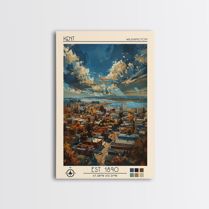 Kent Travel Poster, Canvas Print, Poster Print, Travel Wall Art, Minimalist Poster, City Travel Poster, Travel Decor, Travel Posters