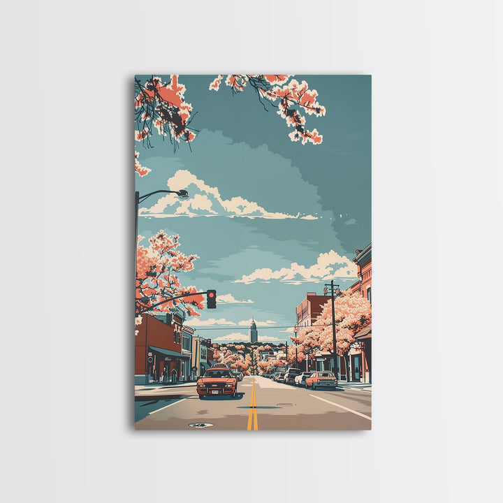 Abilene Travel Poster, Framed Canvas Print, Travel Wall Art, City Wall Art, Minimalist Poster, Travel Wall Decor, City Travel Poster