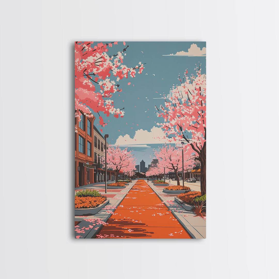 Allen Travel Poster, Canvas Print, City Travel Poster, Travel Wall Art, Landscape Art, Art Print, Travel Decor, Mid Century Wall Art