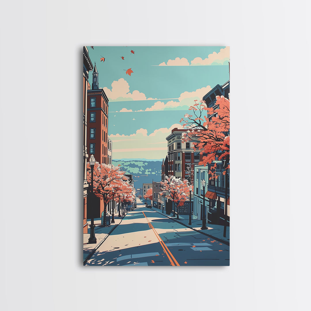 Allentown Travel Poster, Canvas Print, City Travel Poster, Vintage City Poster, Retro Travel Print, Vintage Travel, Gallery Wall Set