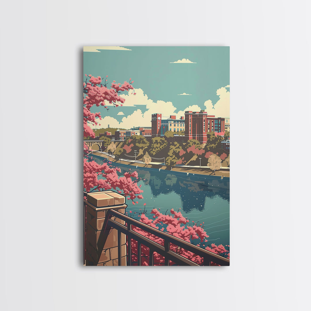 Augusta Travel Poster, Framed Canvas Print, Poster Print, Travel Wall Art, City Travel Poster, Modern Wall Decor, Retro Travel Print