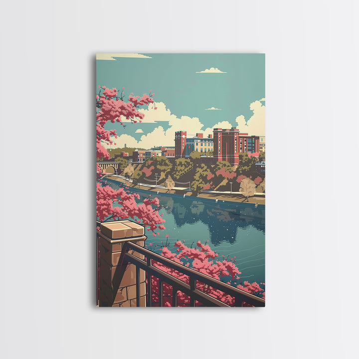 Augusta Travel Poster, Framed Canvas Print, Poster Print, Travel Wall Art, City Travel Poster, Modern Wall Decor, Retro Travel Print