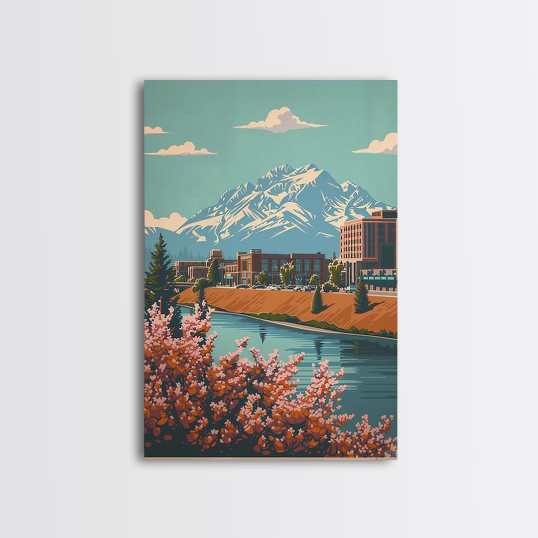 Aurora Travel Poster, Canvas Print, Poster Print, Travel Wall Art, Retro Travel Print, Minimalist Poster, Home Decor, Retro Wall Art