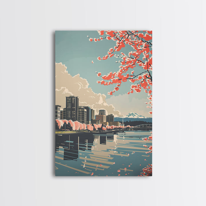 Bellevue Travel Poster, Canvas Print, Travel Wall Decor, Minimalist Poster, Wall Art, Poster Print, City Wall Art, City Illustration