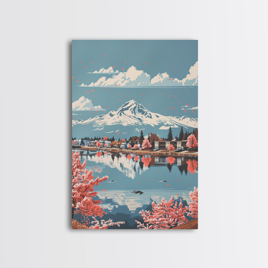 Bend Travel Poster, Framed Canvas Print, Travel Wall Art, City Wall Art, Vintage Posters, Vintage Travel, Travel Art Print, Wall Art