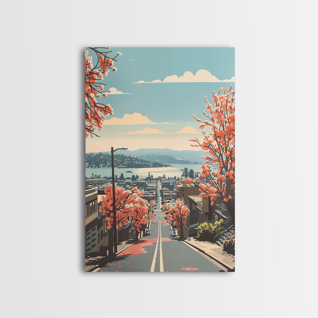 Berkeley Travel Poster, Framed Canvas Print, Retro Wall Art, Travel Print, Living Room Wall Art, Retro Travel Poster, City Art Print