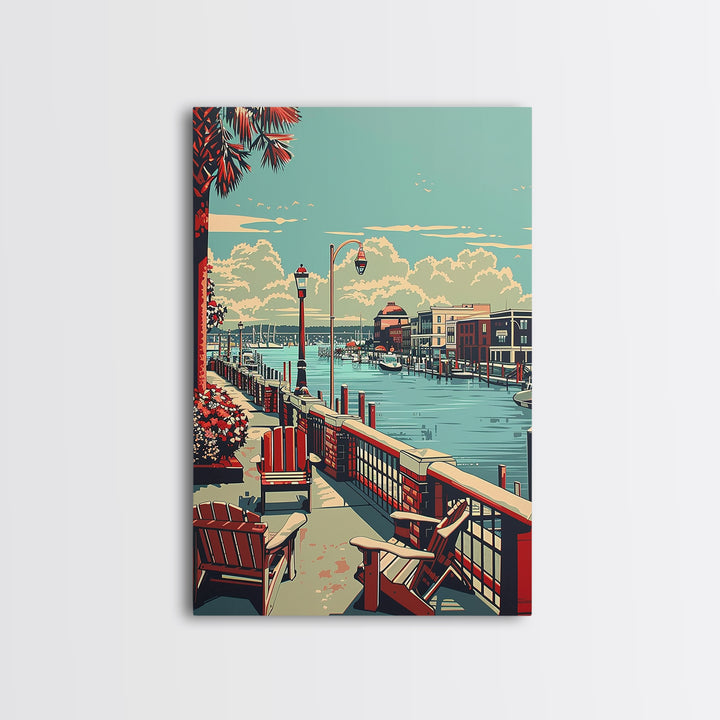 Chesapeake Travel Poster, Canvas Print, City Art Print, Travel Wall Art, Travel Prints, Colorful Wall Art, Poster Art, Landscape Art