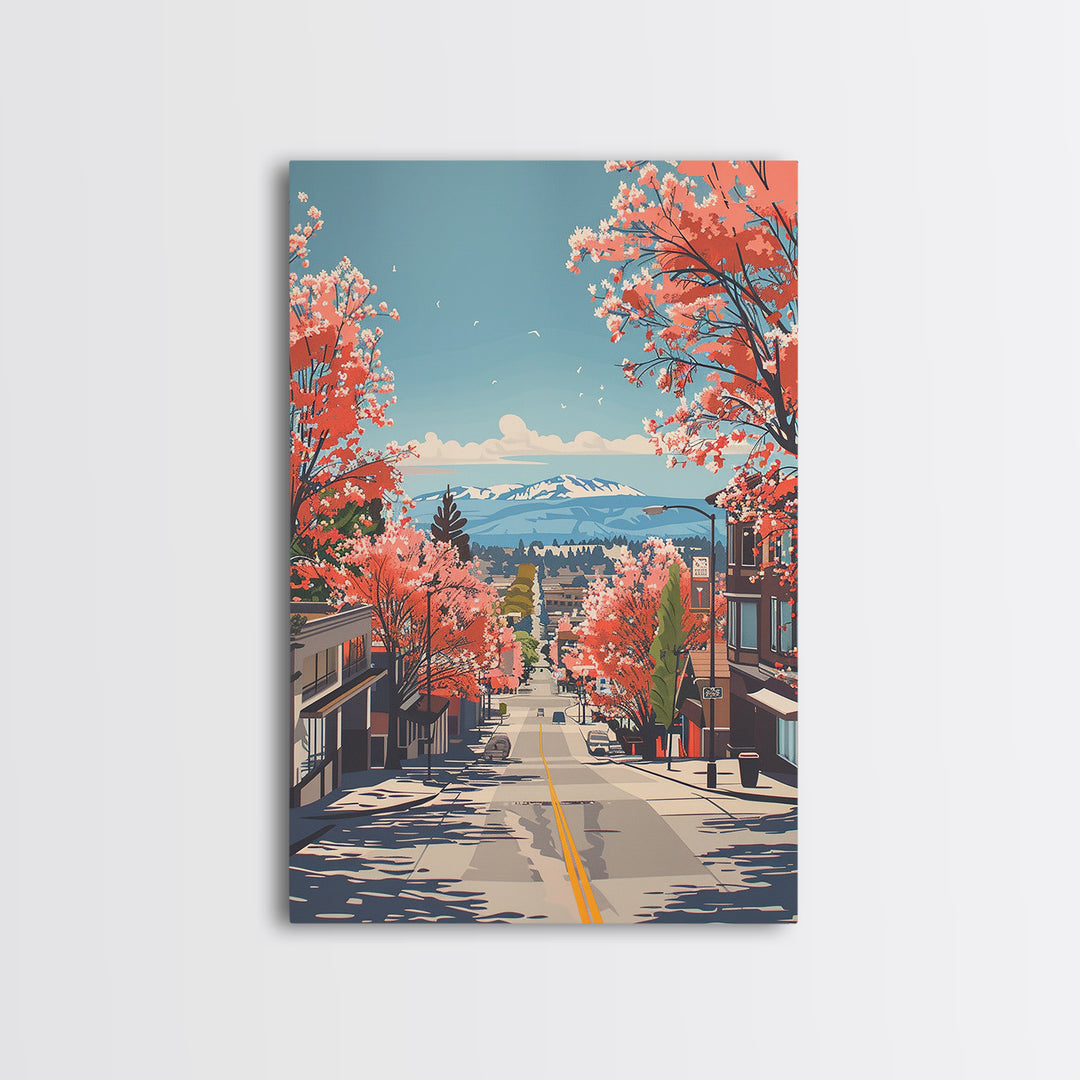 Concord Travel Poster, Framed Canvas Print, Retro Wall Art, Travel Print, Living Room Wall Art, Minimalist Poster, Home Office Decor