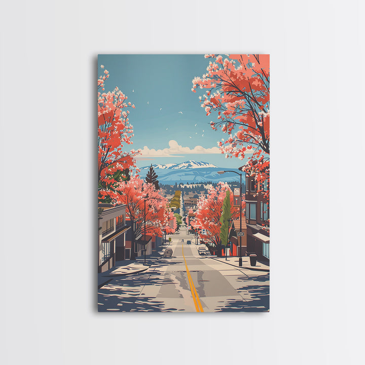 Concord Travel Poster, Framed Canvas Print, Retro Wall Art, Travel Print, Living Room Wall Art, Minimalist Poster, Home Office Decor