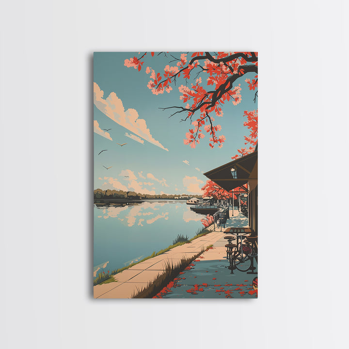 Conroe Travel Poster, Framed Canvas Print, Poster Print, Travel Wall Art, Retro Travel Poster, Living Room Wall Art, Wanderlust Gift