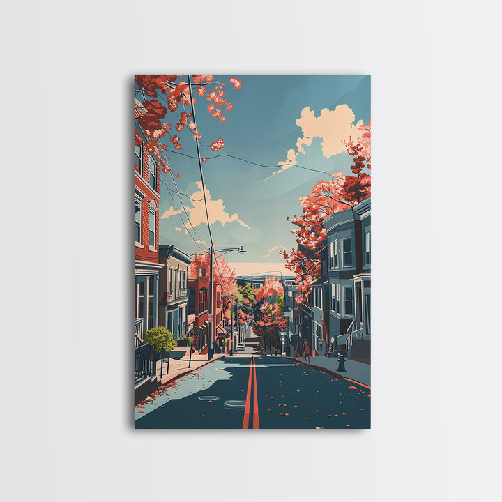 Edison Travel Poster, Framed Canvas Print, City Art Print, Travel Wall Art, Art Print, Travel Print, Travel Art Print, City Wall Art