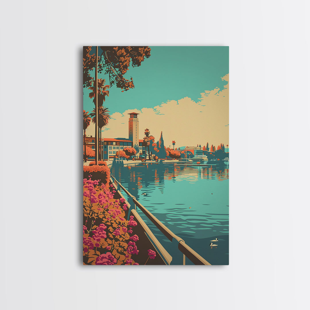 Elk Grove Travel Poster, Framed Canvas Print, Poster Print, Travel Wall Art, Travel Prints, Fine Art Print, Poster Art, Travel Decor