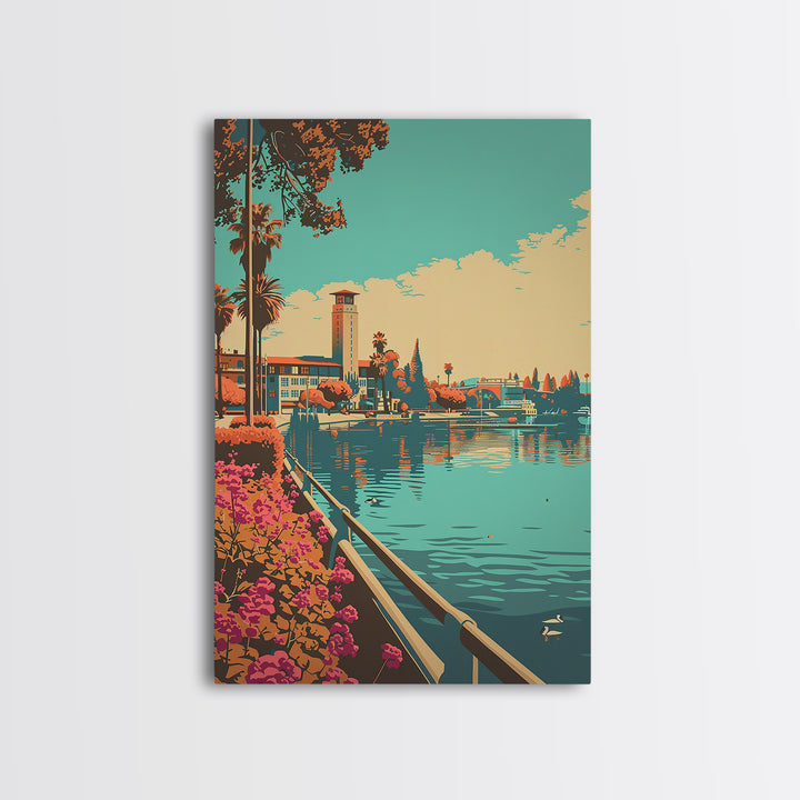 Elk Grove Travel Poster, Framed Canvas Print, Poster Print, Travel Wall Art, Travel Prints, Fine Art Print, Poster Art, Travel Decor