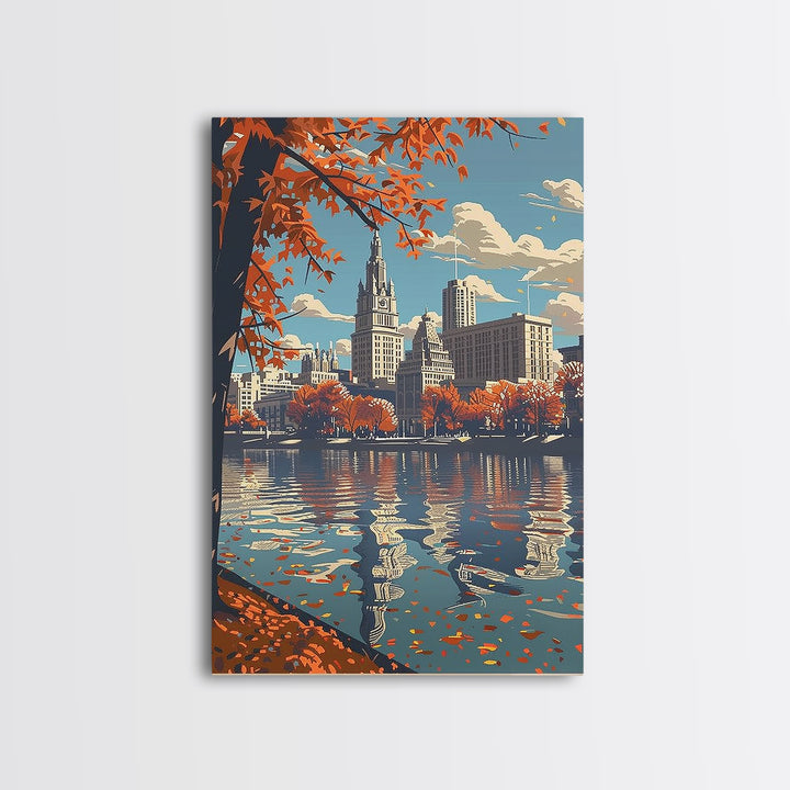 Fort Wayne Travel Poster, Canvas Print, City Art Print, Travel Wall Art, Art Print, Colorful Wall Art, City Wall Art, Fine Art Print