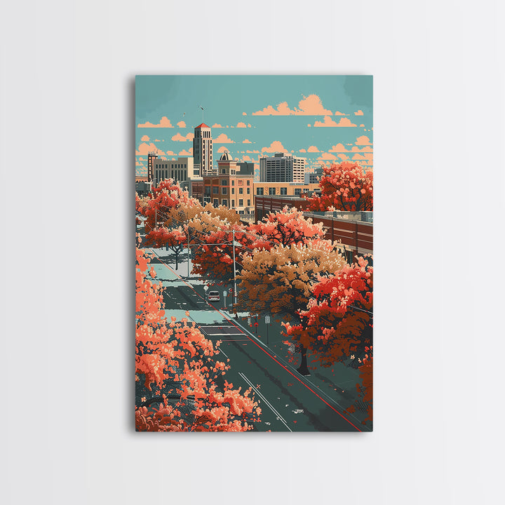 Grand Prairie Travel Poster, Canvas Print, Travel Art Print, Modern Wall Decor, Poster Print, City Art Print, Travel Decor, Wall Art