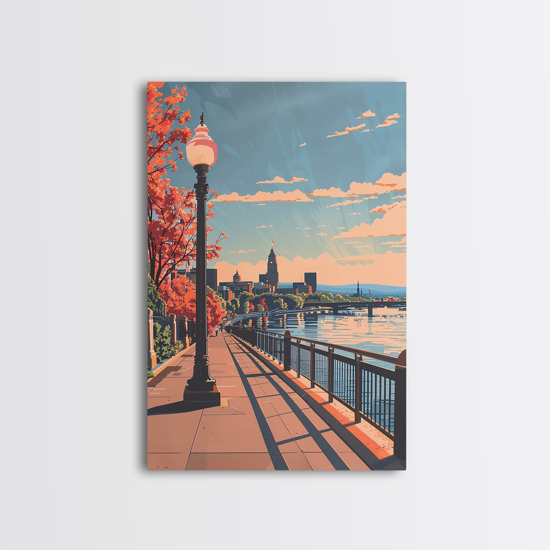 Hartford Travel Poster, Canvas Print, Travel Wall Art, City Wall Art, Art Print, Travel Prints, Travel Art Print, City Travel Poster
