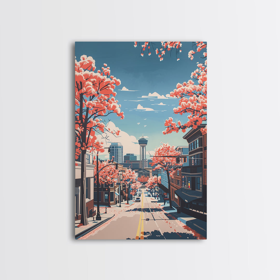 High Point Travel Poster, Framed Canvas Print, Travel Wall Art, City Wall Art, Living Room Wall Art, Travel Prints, Travel Art Print