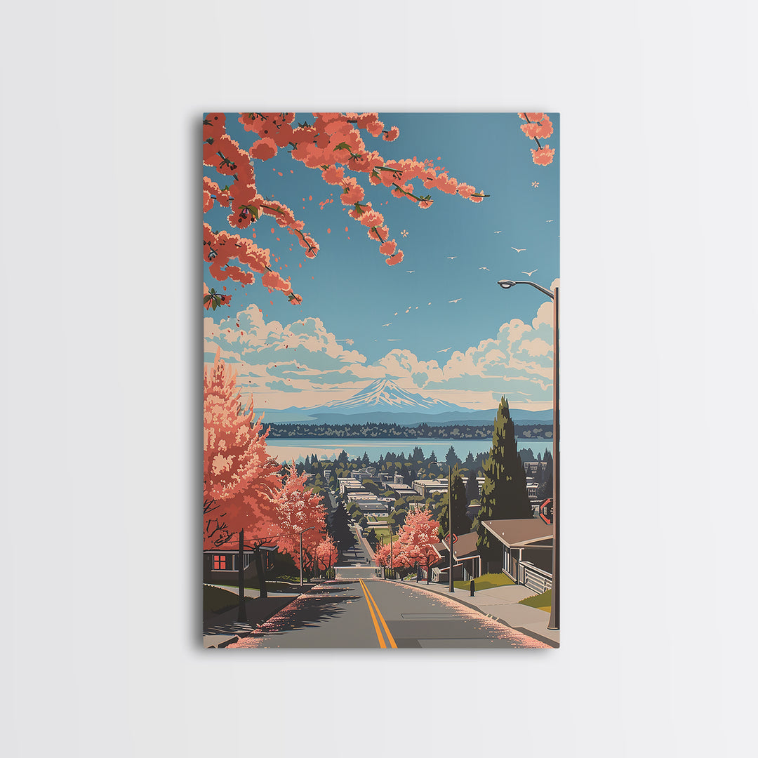 Hillsboro Travel Poster, Canvas Print, City Travel Poster, Travel Wall Decor, Minimalist Poster, City Art Print, Retro Travel Poster