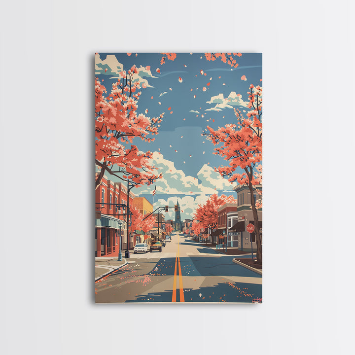 Independence Travel Poster, Framed Canvas Print, Vintage Travel Print, City Wall Art, Art Print, Wanderlust Gift, Retro Travel Print