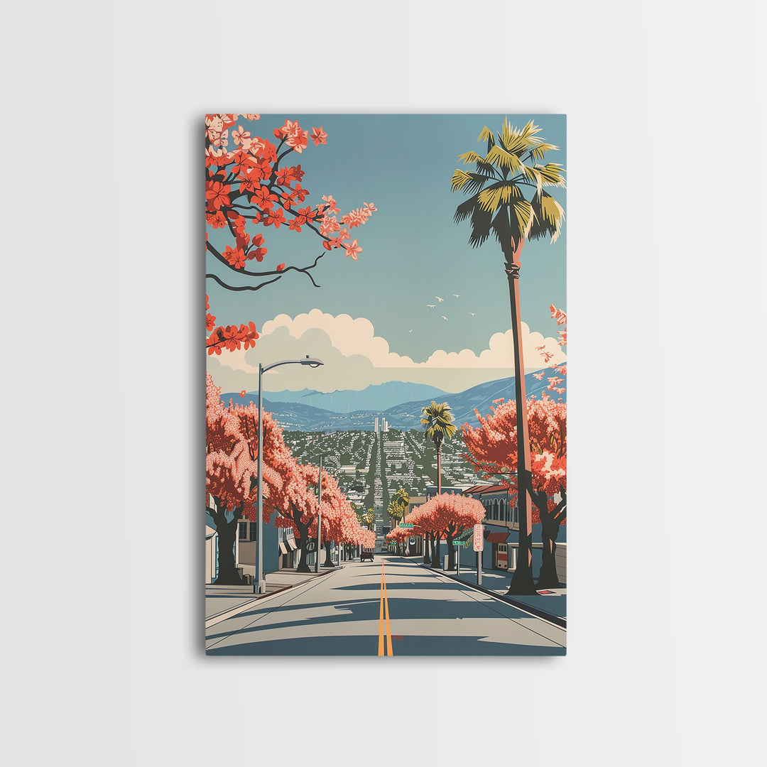 Inglewood Travel Poster, Framed Canvas Print, City Travel Poster, Travel Wall Art, Vintage Travel, Retro Wall Art, Minimalist Poster