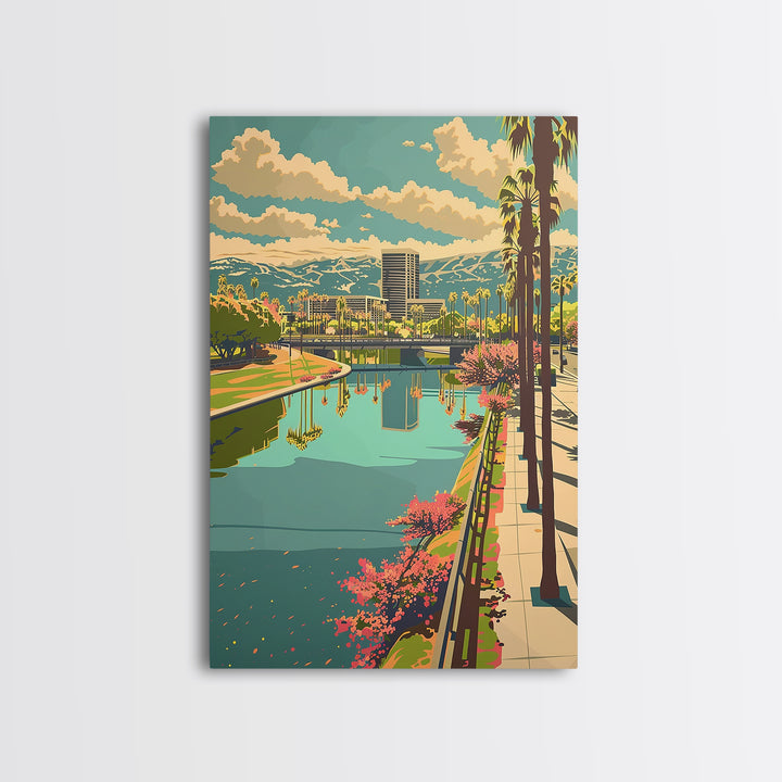 Irvine Travel Poster, Framed Canvas Print, City Art Print, Travel Wall Art, Fine Art Print, Retro Travel Poster, Vintage City Poster