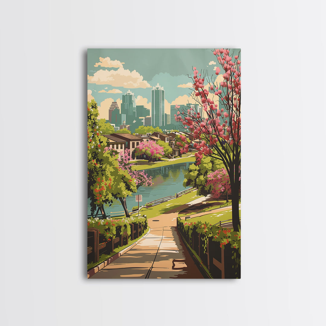 Irving Travel Poster, Framed Canvas Print, City Art Print, Travel Wall Art, Landscape Art, Art Print, City Wall Art, Wanderlust Gift