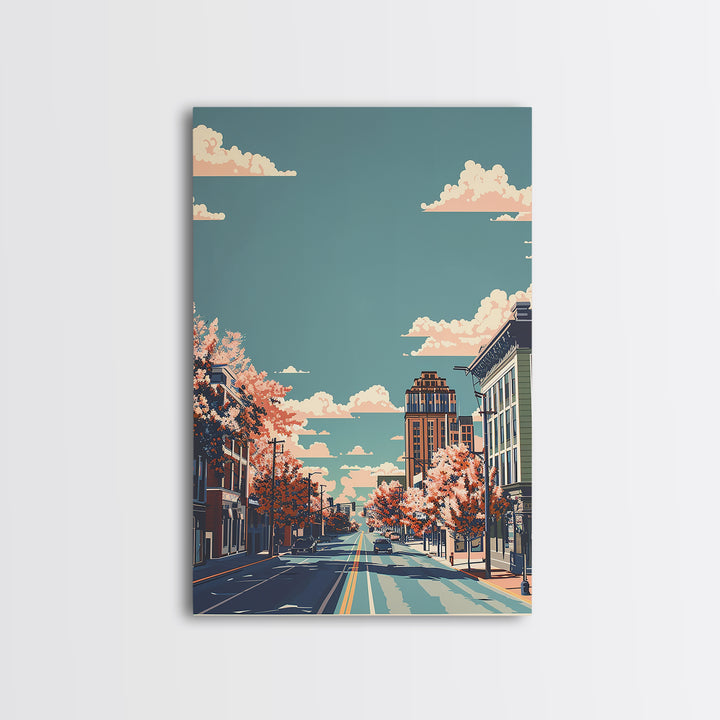 Jackson Travel Poster, Framed Canvas Print, Retro Wall Art, Travel Print, Mid Century Wall Art, Vintage Travel Print, Vintage Travel