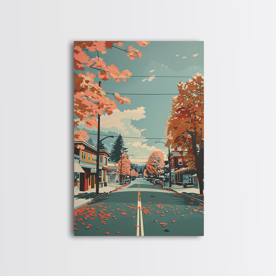 Kent Travel Poster, Framed Canvas Print, City Art Print, Travel Wall Art, Retro Travel Print, Travel Art Print, Watercolor Cityscape