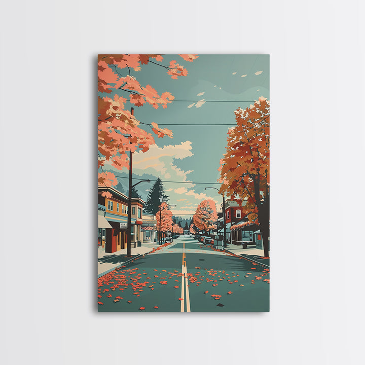 Kent Travel Poster, Framed Canvas Print, City Art Print, Travel Wall Art, Retro Travel Print, Travel Art Print, Watercolor Cityscape