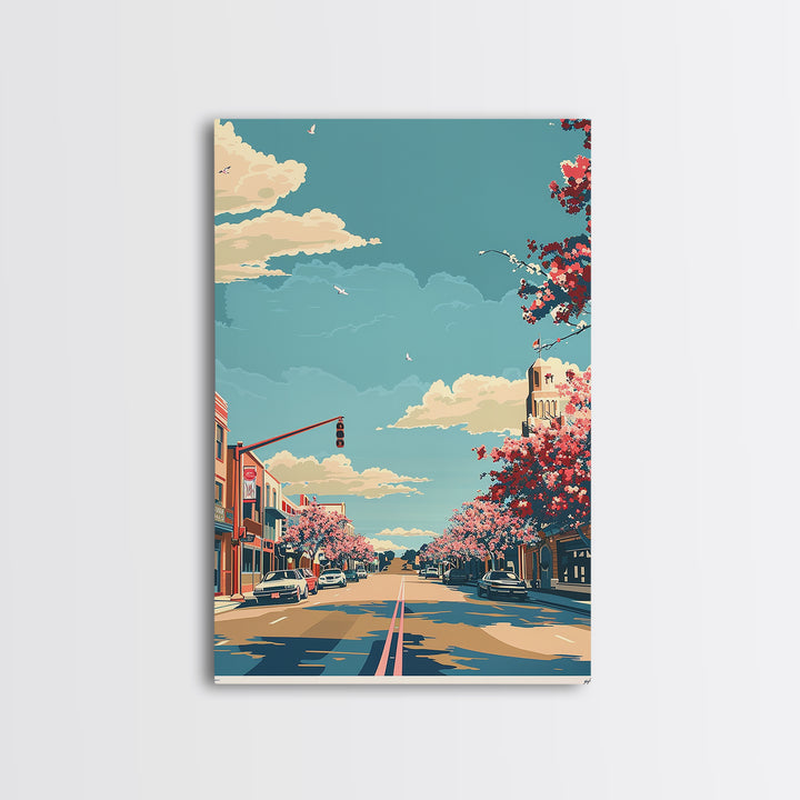 Killeen Travel Poster, Framed Canvas Print, Poster Print, Travel Wall Art, Vintage Travel Print, Mid Century Wall Art, Travel Prints
