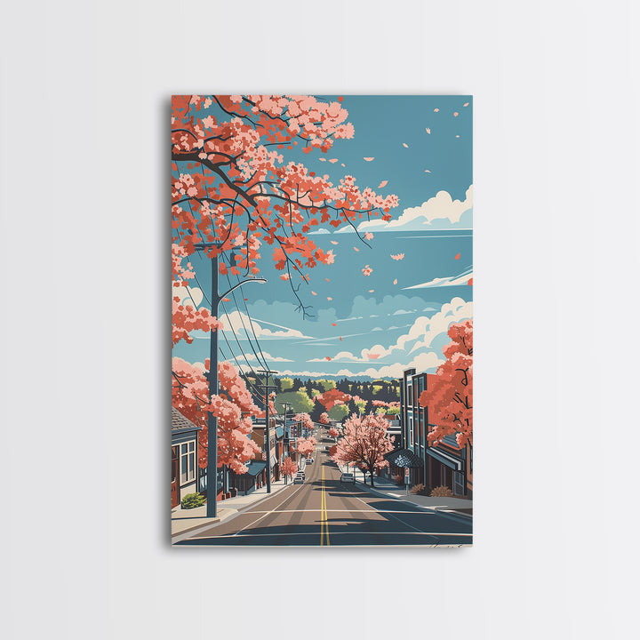 Lees Summit Travel Poster, Framed Canvas Print, City Art Print, Travel Wall Art, Colorful Wall Art, Landscape Art, Home Office Decor