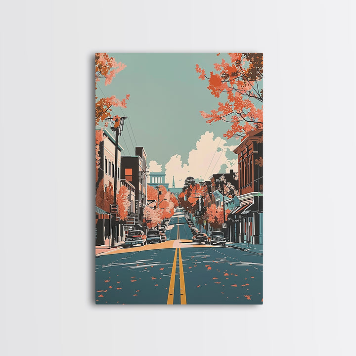 Macon Travel Poster, Canvas Print, City Art Print, Travel Wall Art, Travel Prints, Vintage Posters, City Travel Poster, Travel Print