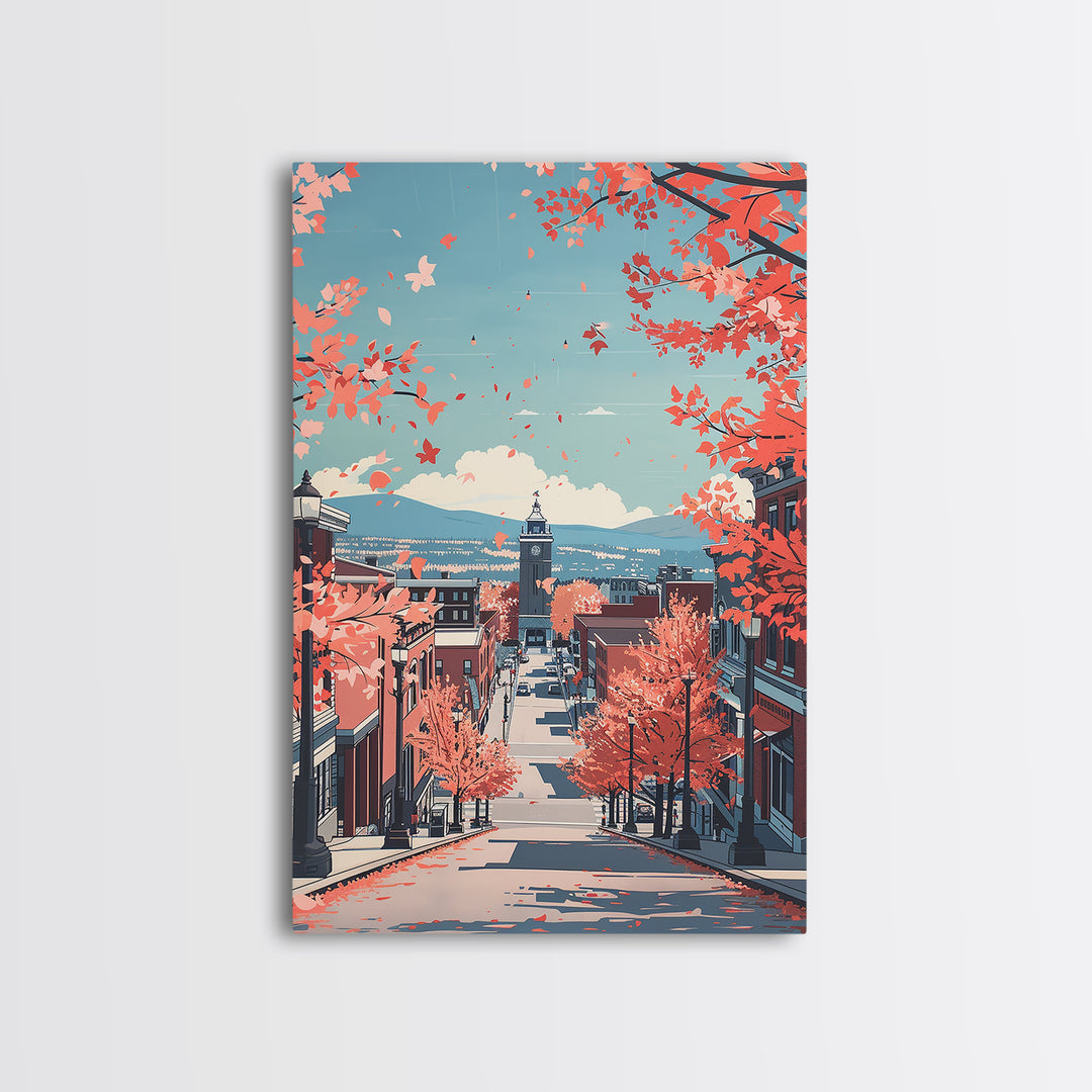 Manchester Travel Poster, Framed Canvas Print, Vintage Travel Print, City Wall Art, Retro Wall Art, City Travel Poster, Travel Print
