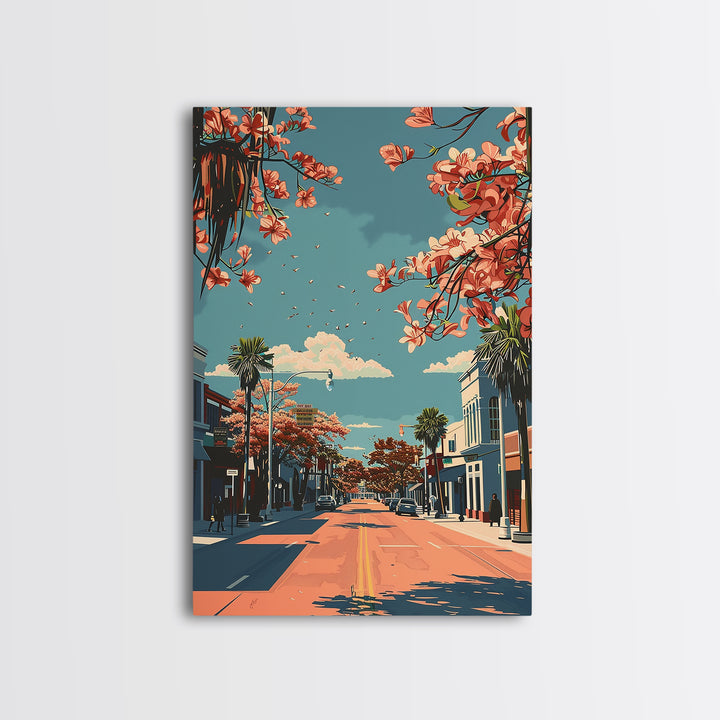 McAllen Travel Poster, Framed Canvas Print, City Art Print, Travel Wall Art, Landscape Art, Mid Century Wall Art, Retro Travel Print