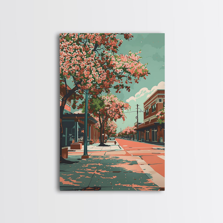 McKinney Travel Poster, Framed Canvas Print, Travel Art Print, Modern Wall Decor, Travel Wall Art, Travel Posters, Home Office Decor