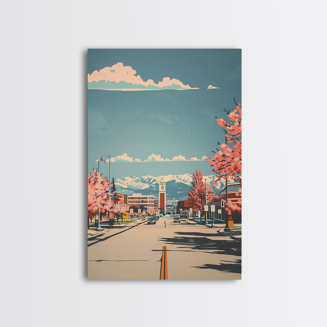 Meridian Travel Poster, Canvas Print, City Travel Poster, Travel Wall Art, Vintage City Poster, Gallery Wall Set, Retro Travel Print