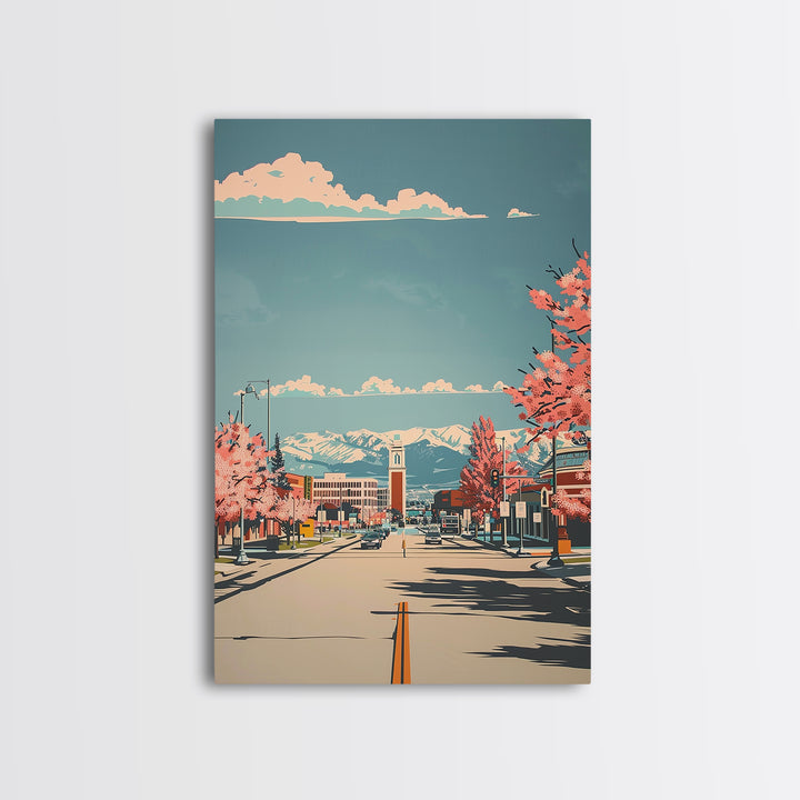 Meridian Travel Poster, Canvas Print, City Travel Poster, Travel Wall Art, Vintage City Poster, Gallery Wall Set, Retro Travel Print