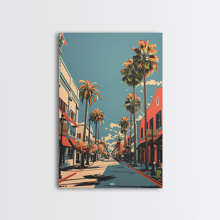 Miramar Travel Poster, Canvas Print, Travel Prints, Landscape Art, Vintage Posters, Vintage Travel Art, Wall Art, Retro Travel Print