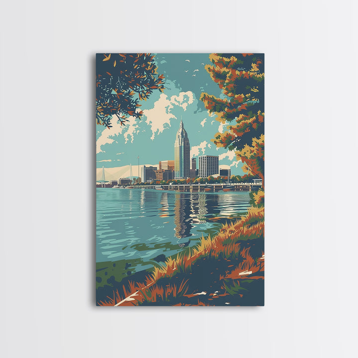 Mobile Travel Poster, Canvas Print, Travel Prints, Landscape Art, Minimalist Poster, Travel Wall Art, Gallery Wall Set, Poster Print