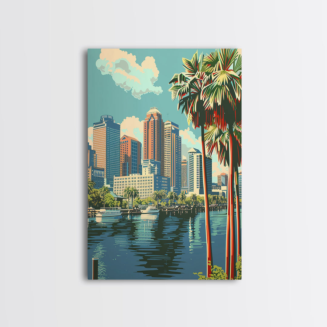 New Orleans Travel Poster, Canvas Print, Travel Wall Decor, Minimalist Poster, Retro Travel Print, Modern Wall Decor, City Art Print