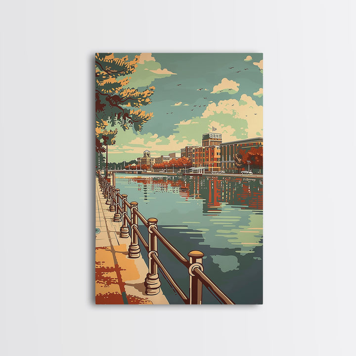 Newport News Travel Poster, Canvas Print, Retro Travel Poster, City Wall Art, Travel Posters, Vintage Travel Print, Gallery Wall Set