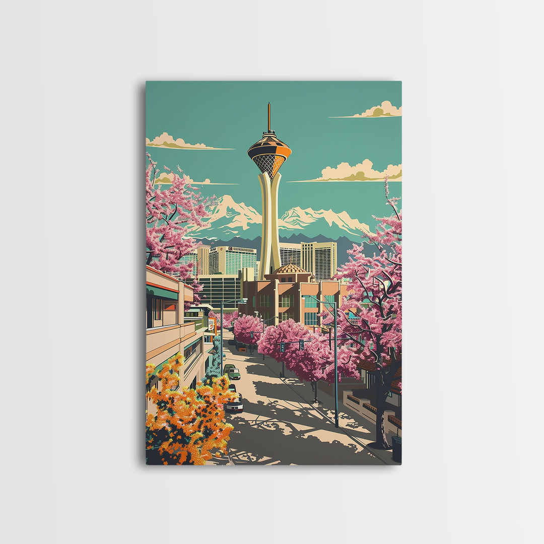 North Las Vegas Travel Poster, Canvas Print, City Art Print, Travel Wall Art, Colorful Wall Art, Retro Travel Poster, Travel Posters