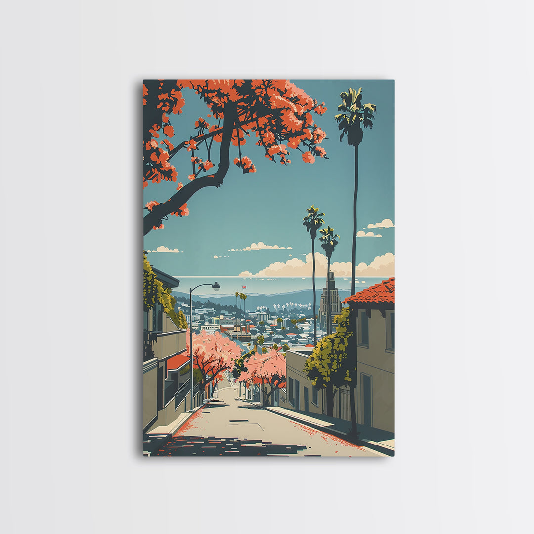 Orange Travel Poster, Canvas Print, City Travel Poster, Travel Wall Decor, Art Print, Retro Travel Poster, Poster Art, City Wall Art