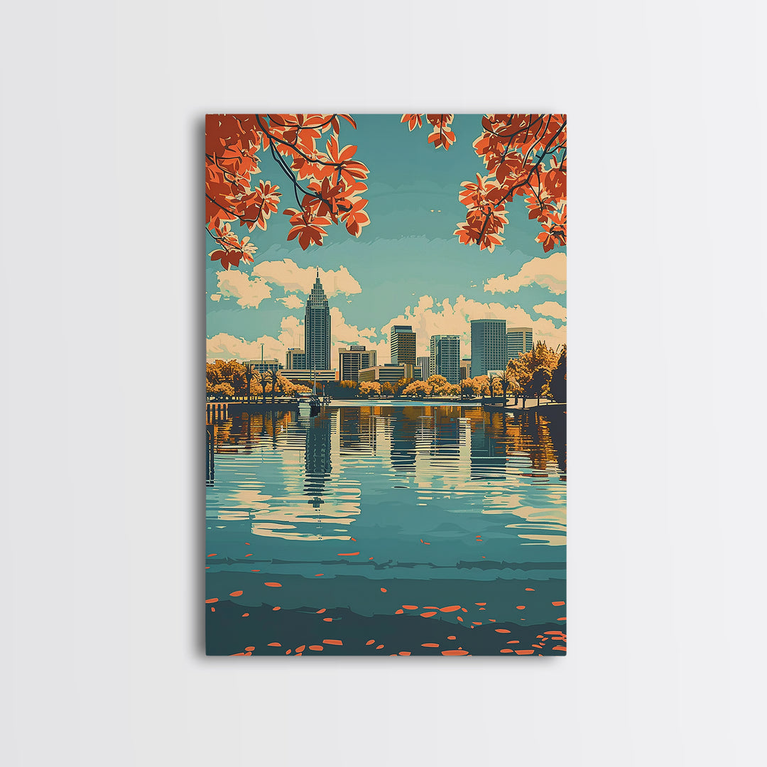 Orlando Travel Poster, Framed Canvas Print, City Travel Poster, Vintage City Poster, Travel Wall Art, Travel Posters, Vintage Poster