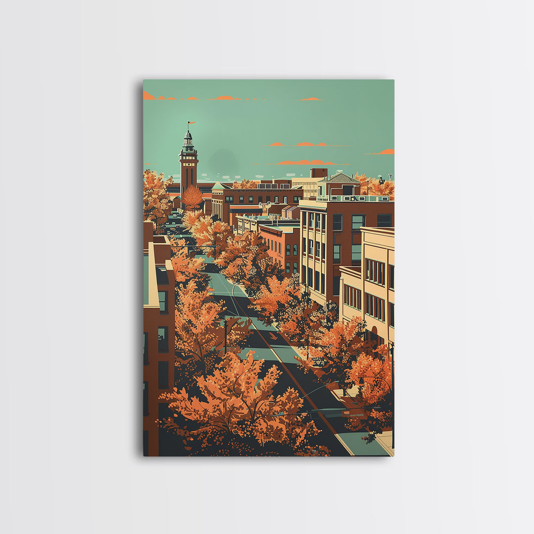 Overland Park Travel Poster, Framed Canvas Print, Travel Art Print, Modern Wall Decor, Colorful Wall Art, Poster Art, City Art Print
