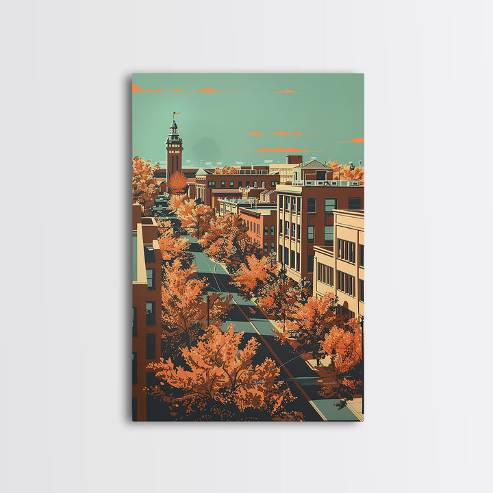 Overland Park Travel Poster, Framed Canvas Print, Travel Art Print, Modern Wall Decor, Colorful Wall Art, Poster Art, City Art Print